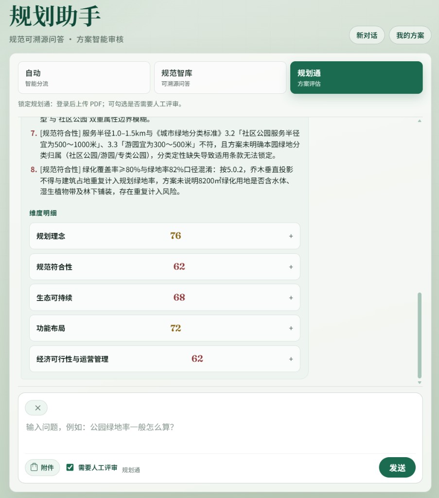 规划通：五维得分明细可展开